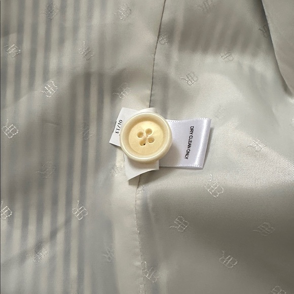 Seersucker Banana Republic Jacket size 8 100%cotton work Shoulder Pads - Picture 6 of 12